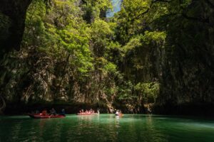 James Bond island sea cave canoeing